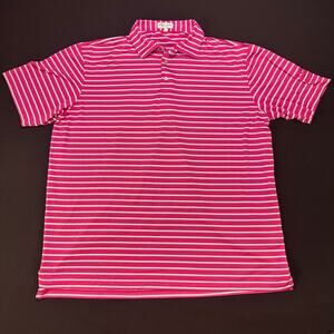Peter Millar Mens Summer Comfort Tempo Mesh Performance Golf Polo Shirt Size XL